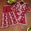  Rasili Nx Heavy Rayon Cotton With Chikankari Embroidery Kurti With Bottom Exporters In India